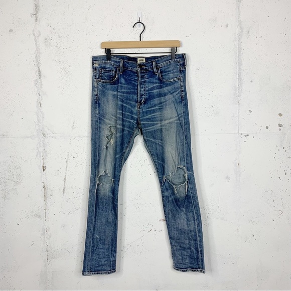 Citizens Of Humanity Corey Slouch Distressed Denim Jeans 26 Boyfriend - Picture 1 of 9